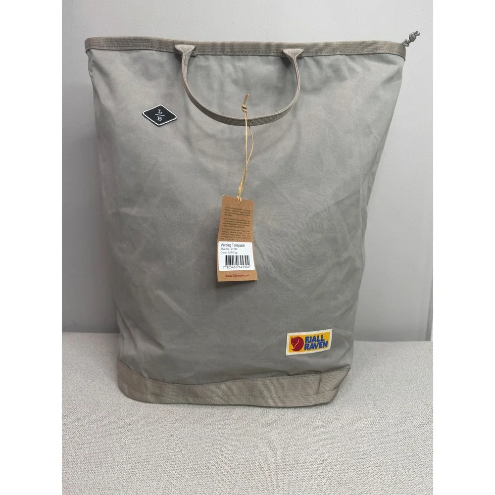 Fjallraven‎ Vardag Totepack Fog Grey Convertible Backpack Tote Bag 27240 NEW